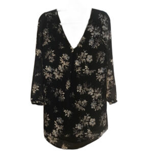 Black Floral Astr Dress Size XS